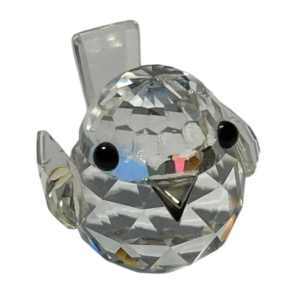 Swarovski Crystal *Sparrow * Mint Retired Frosted Metal Beak 1.5